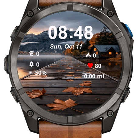 Leaves Wooden Dock Front Lake · Screenshot 1