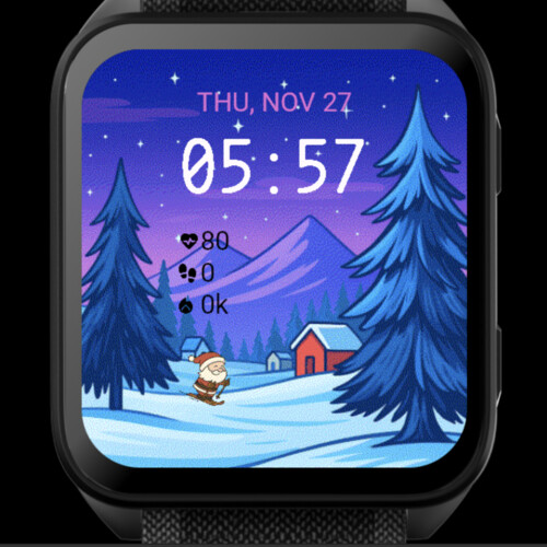 Santa Skiing Night · Screenshot 1