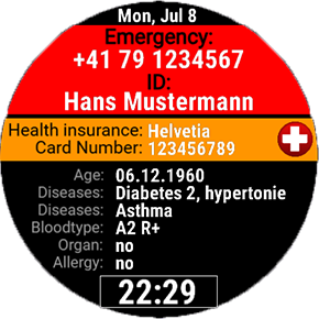 SWISSMOS Emergency Information · Screenshot 0