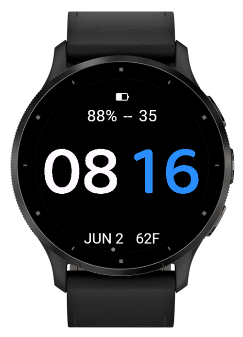 Bold Clean — Digital Watch Face · Screenshot 0