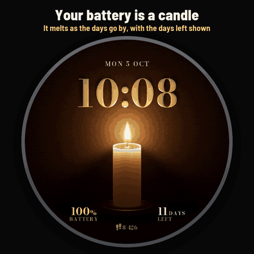 Astra Candle Pro – 动态烛光蜡烛表盘 · Screenshot 0
