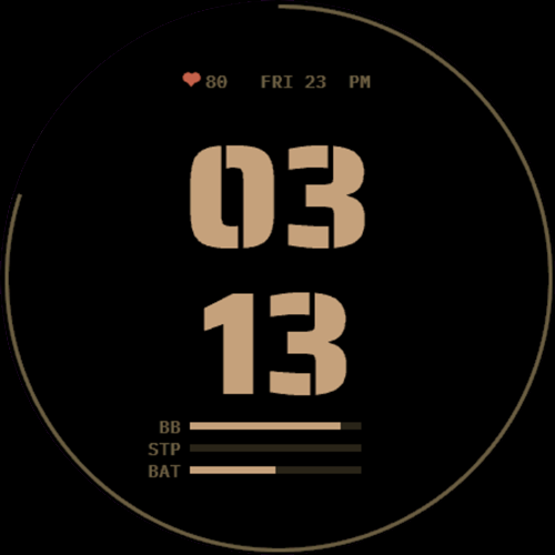 GHOST TACTICAL MILITARY Garmin watch face preview