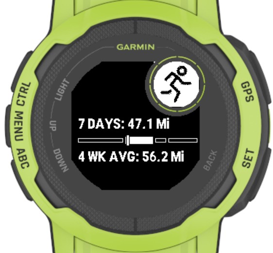 Rolling 7-day Running Distance Widget · Screenshot 2