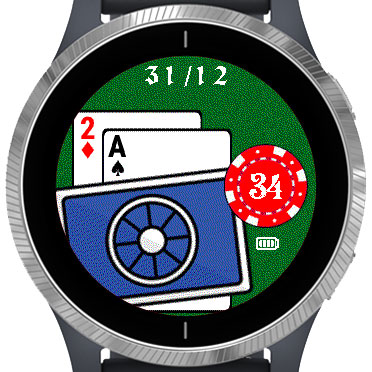 Casino Poker Lite watch face screenshot 3