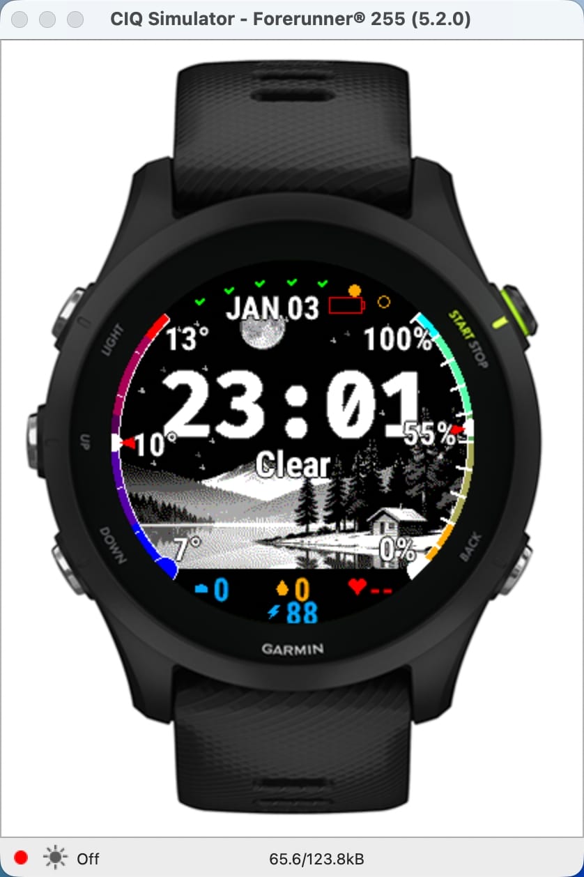 WeatherFlow: Adaptive Background Watchface · Screenshot 1