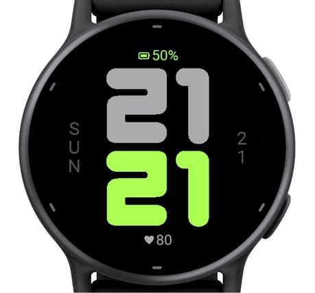 Big Duo - Large Numerals watch face screenshot 5
