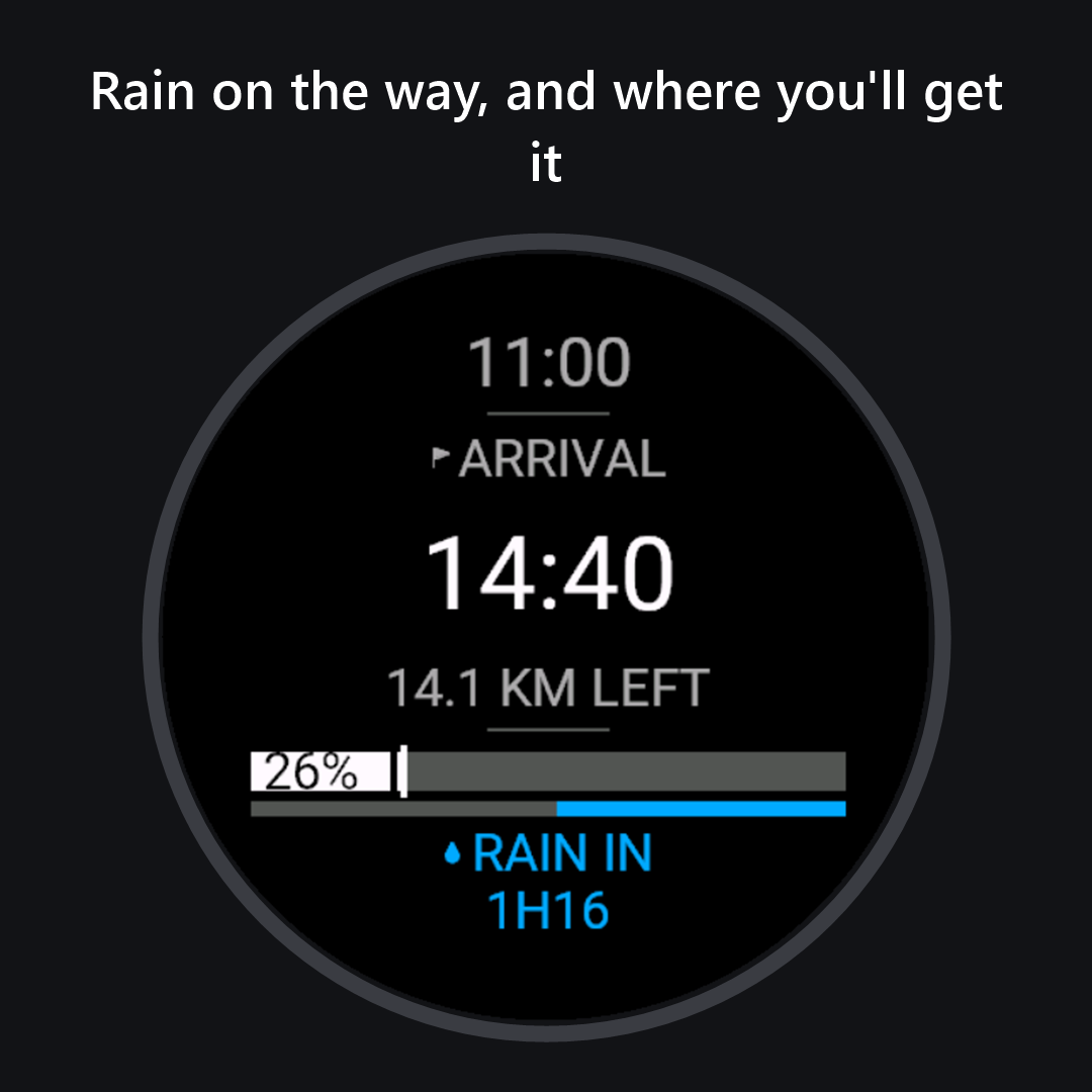 WaySense - Arrival Time (ETA), Sunset & Rain · Screenshot 2