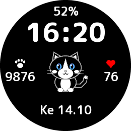 Tuxedo Cat Clock · Screenshot 3