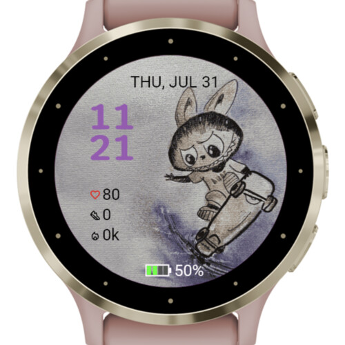 Labubu Skate Trick – Dynamic Watch Face Background · Screenshot 0
