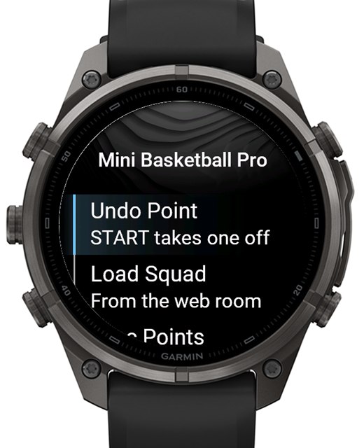 Mini Basketball Pro — Connect IQ upload sheet · Screenshot 1