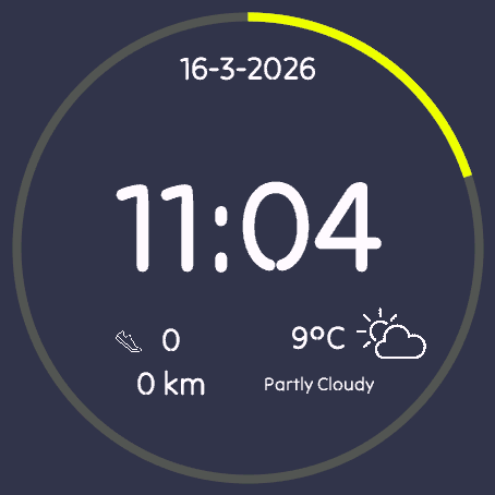 Clean steps/goal focused watch face 3