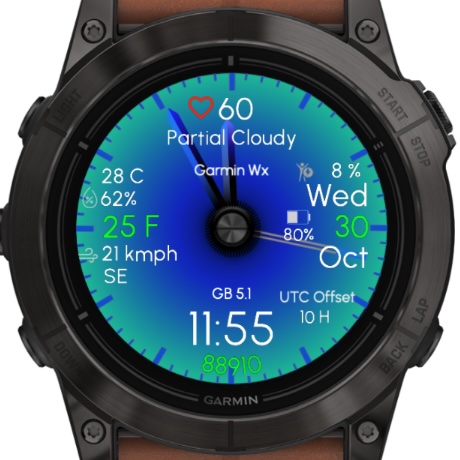 Gradient Blue - Garmin Weather · Screenshot 4