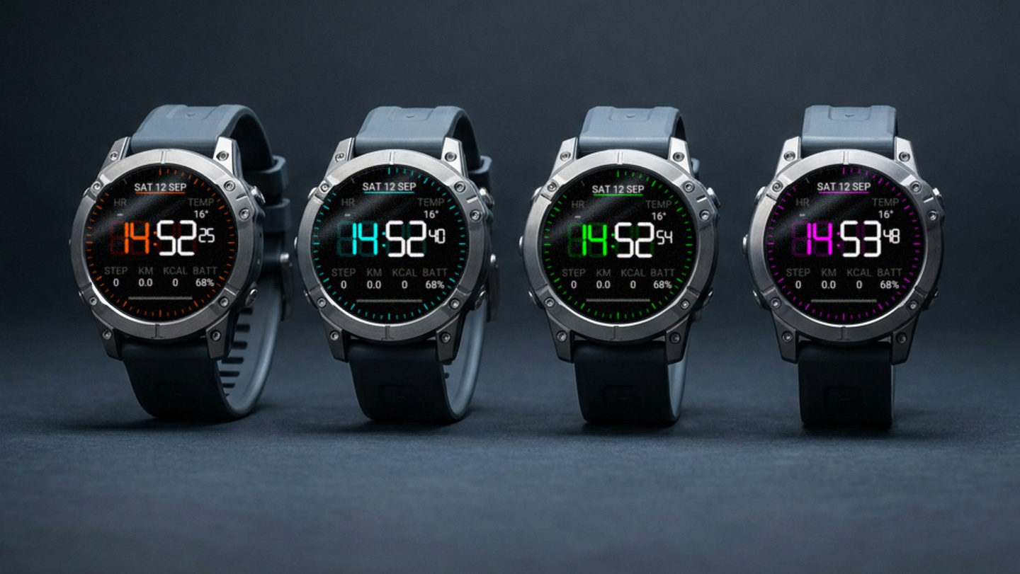 Grid Elite: Retro 80s LCD Digital Watch Face · Screenshot 2