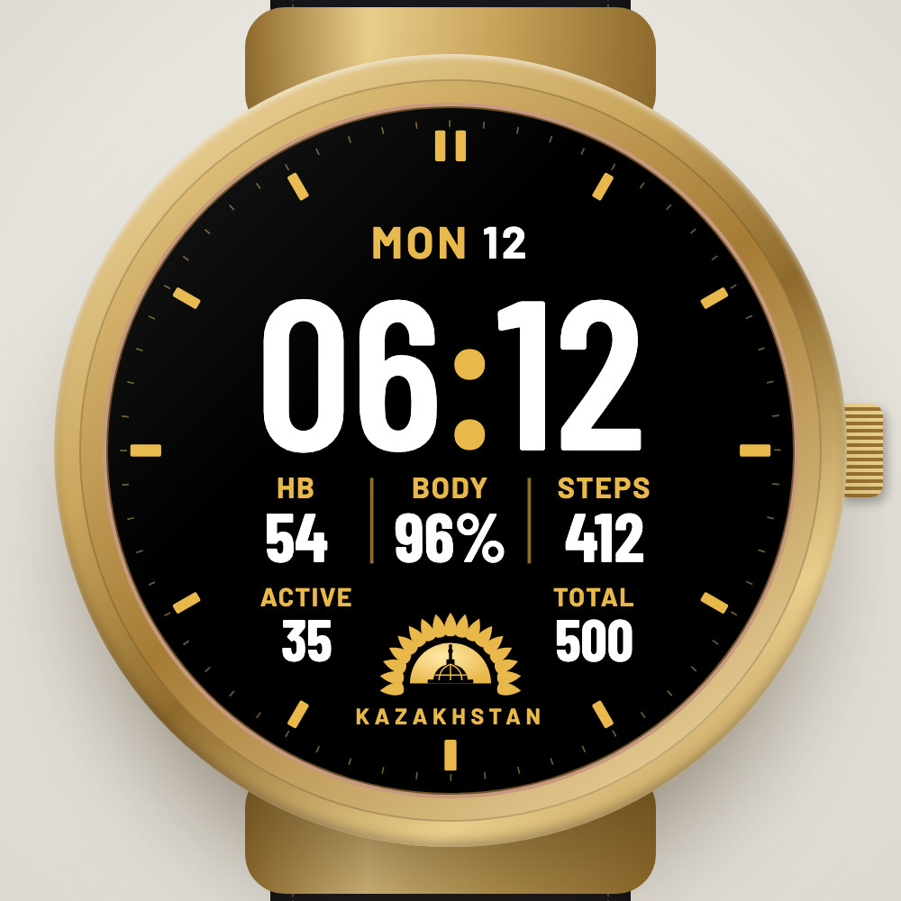 QAZAQ SUNRISE - Kazakh Watch Face · Screenshot 1