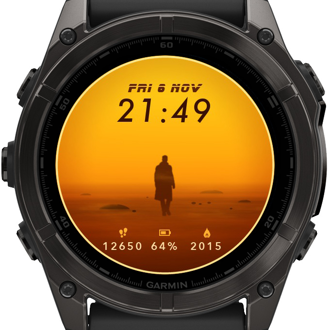 Blade Runner 2049 Orange Desert Live Watch Face · Screenshot 2