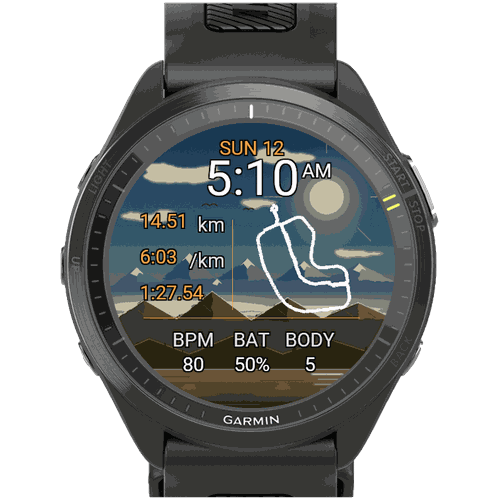 Premium Route Silhouette Watch Face · Screenshot 2