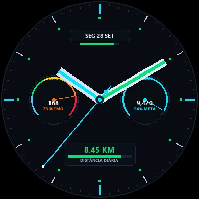 Strider Chrono Pro: Sports Analog Watch Face · Screenshot 2