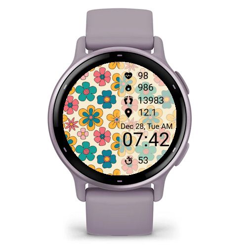 Retro Flowers Yellow and Turquoise · Screenshot 0