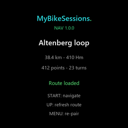 MyBikeSessions Bike Navigation · Screenshot 2