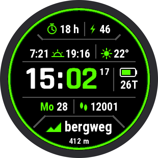 Bergweg - Outdoor Watch Face · Screenshot 0