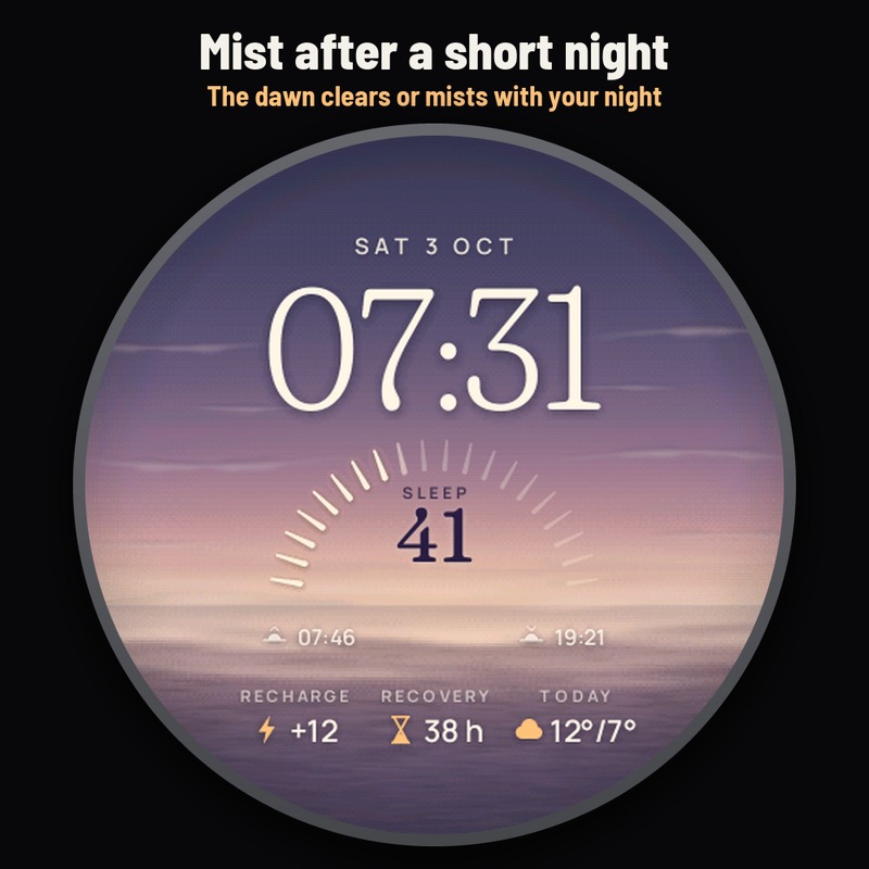 Astra Daybreak Pro – 睡眠分数与恢复表盘 · Screenshot 1