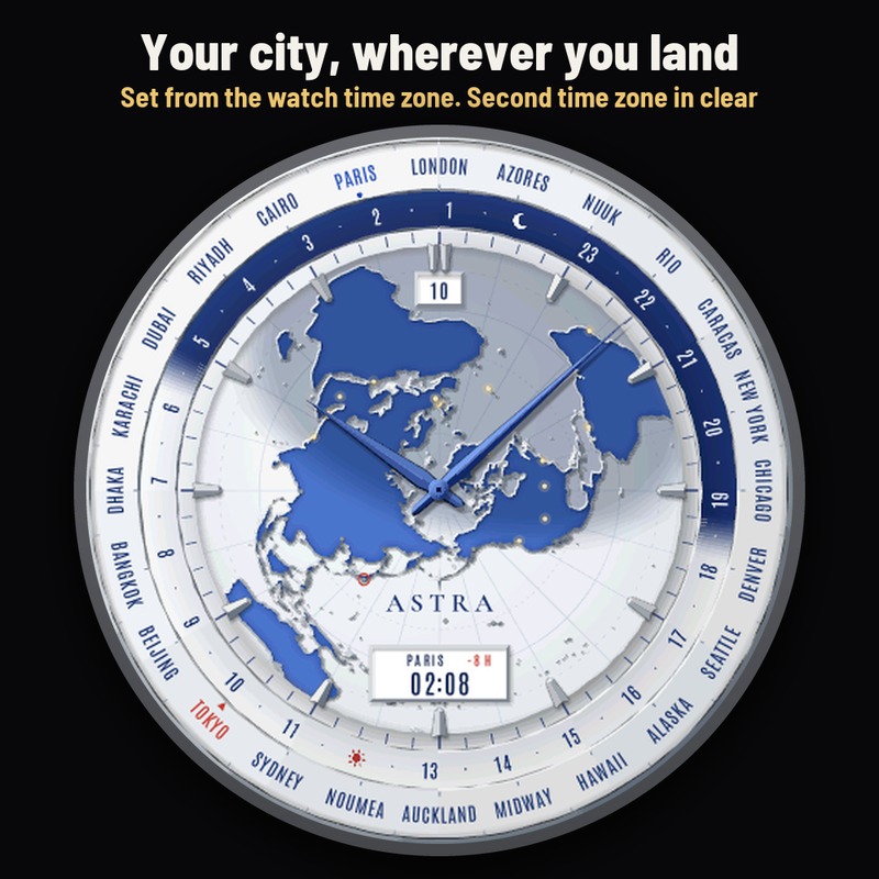 Astra Longitude Pro – 世界时间，时区腕表 · Screenshot 2