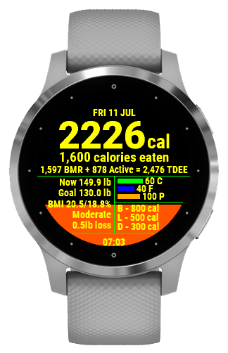 Calorie Calculator · Screenshot 1
