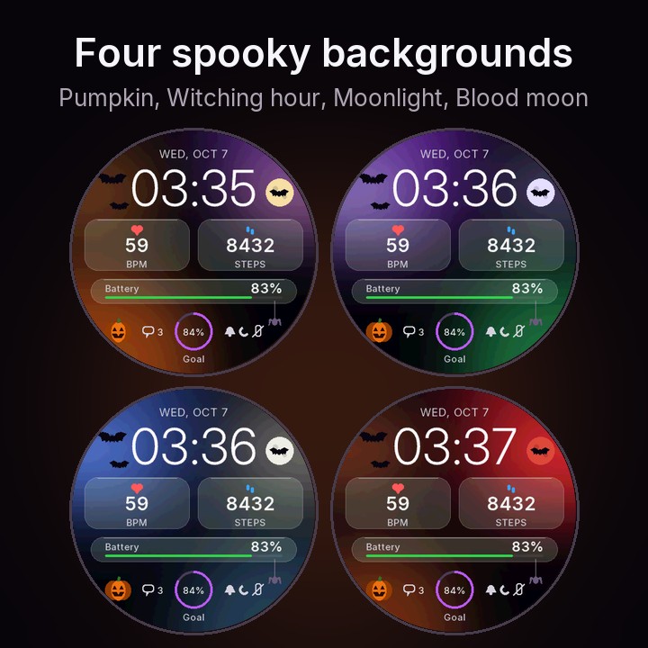 Glass Halloween - Spooky Watch Face · Screenshot 1
