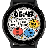 Comic Burst Watch Face · Screenshot 2