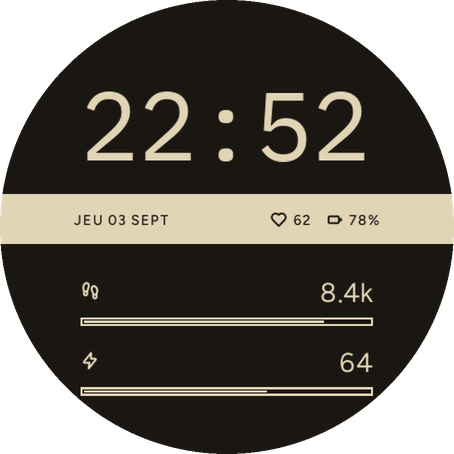 Bands - Digital Status Watch Face · Screenshot 1
