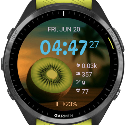 Kiwi Sunset – Elegant & Fresh Watch Face · Screenshot 1