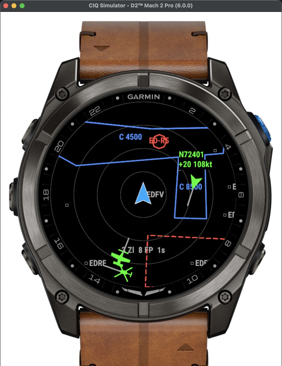 SkyRadar – radar data field for the Fly activity · Screenshot 0