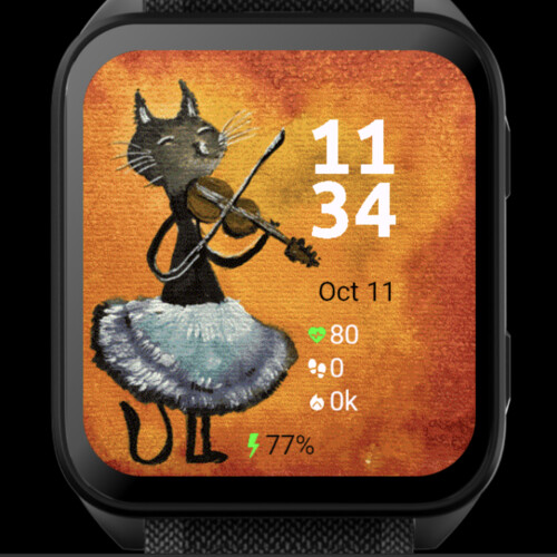Cat Violinist Watercolor · Screenshot 0