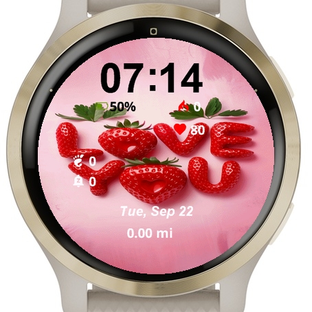 Close Up Strawberries Word Love · Screenshot 0