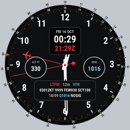 Aviator GMT METAR – Pilot Watch Face · Screenshot 4