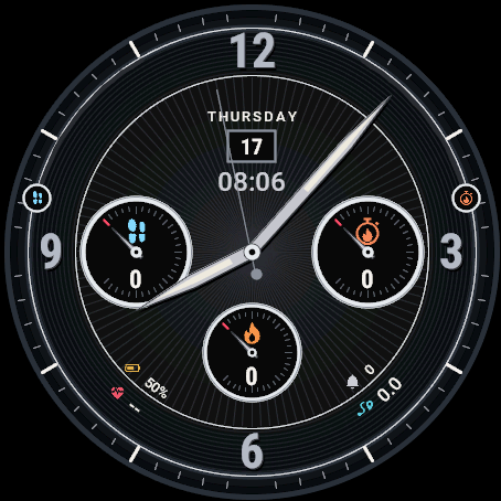 Titanium Dress – Analog Gauge Watch Face · Screenshot 2