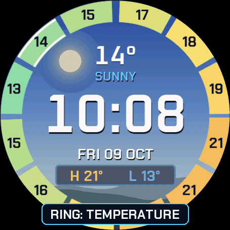 SKYRING — Weather Sky & 12-Hour Forecast Ring · Screenshot 1