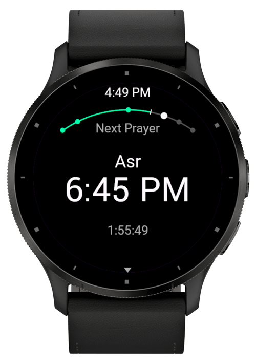 Time To Pray on a Garmin watch