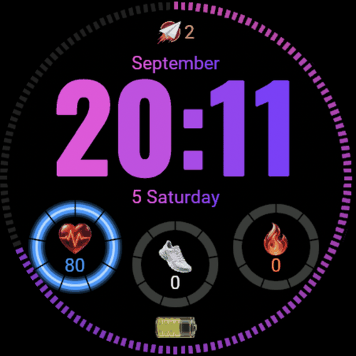 Plasma Gradient AMOLED: Digital Sport & Health · Screenshot 0