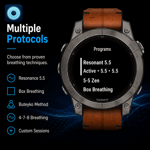 Breathing Timer: HRV · BOLT · Wim Hof · 4-7-8 · Screenshot 2