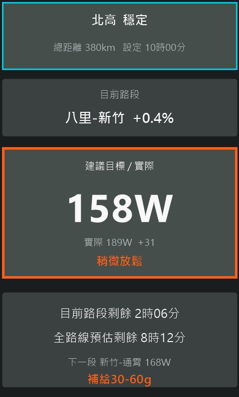 台灣經典路線功率配瓦模擬器 · Screenshot 1