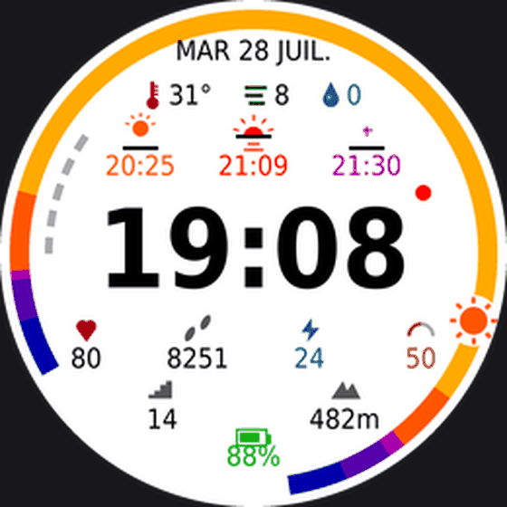 SUN&MOON Multiwatchface · Screenshot 1