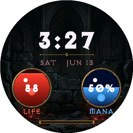 Sanctuary — Diablo-Inspired Watch Face · Screenshot 0