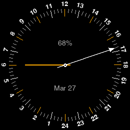 24 Hour Watchface with Hour hand · Screenshot 1