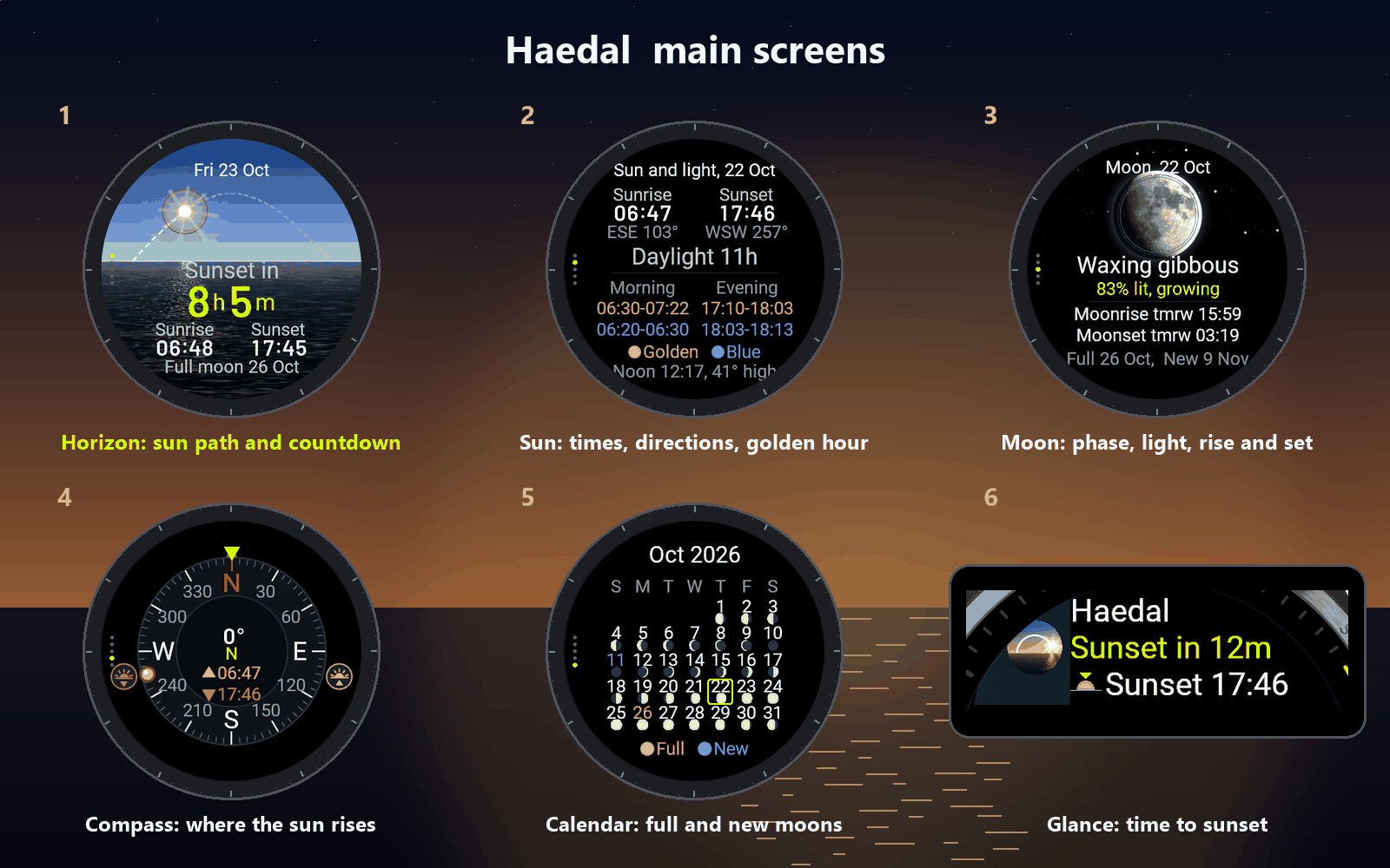 Haedal - Sun and moon, the sky on your wrist · Screenshot 0
