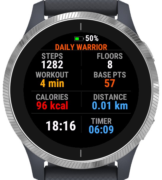Daily Warrior Data Field · Screenshot 0