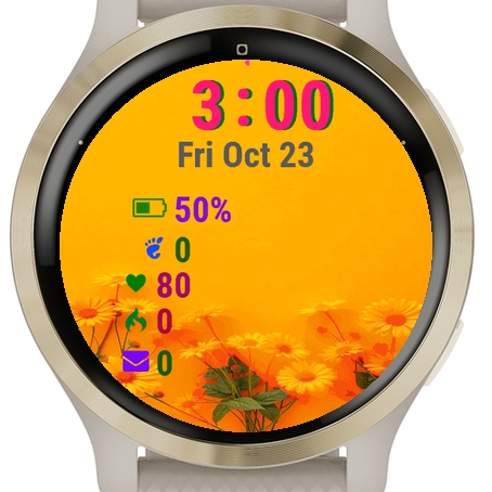 Flowers Against Bright Orange · Screenshot 0