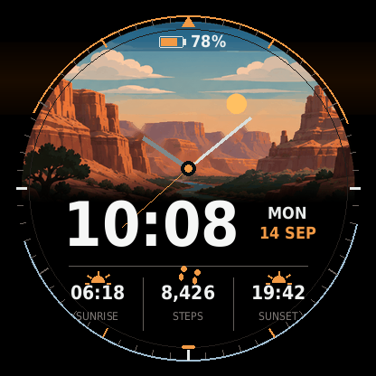 Canyon Trail Watch face · Screenshot 0