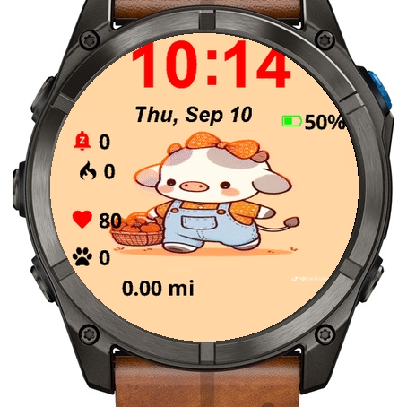 Cartoon Cow Orange Bow · Screenshot 0