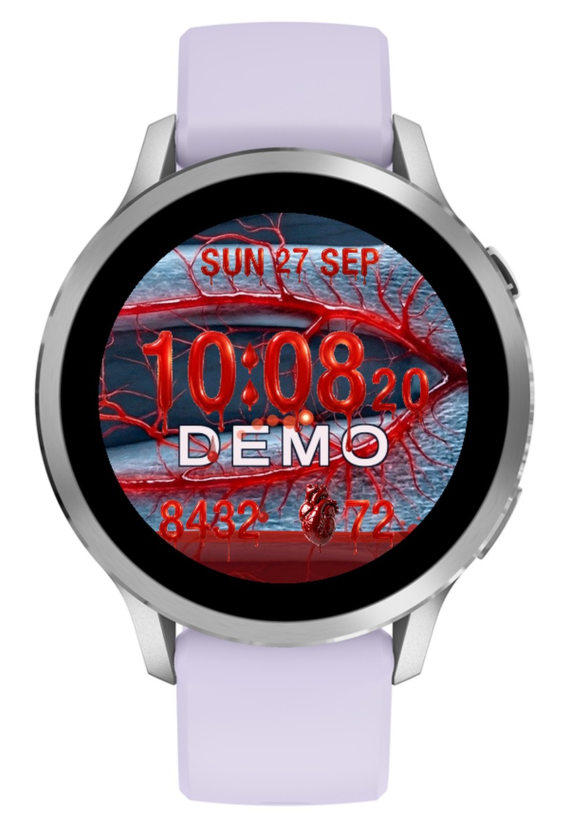 X-Ray Blood Hourglass Demo — Free Watch Face · 스크린샷 4